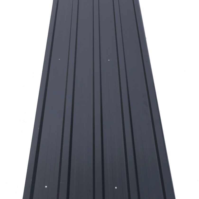ISOISL 24 x trapeziumplaat, 129 x 46 cm = 14 m², profielplaat, dakplaat, gegalvaniseerd, golfplaten voor dak, gereedschapsschuur, carport, dakpanelen, incl. montagehandschoenen, antraciet