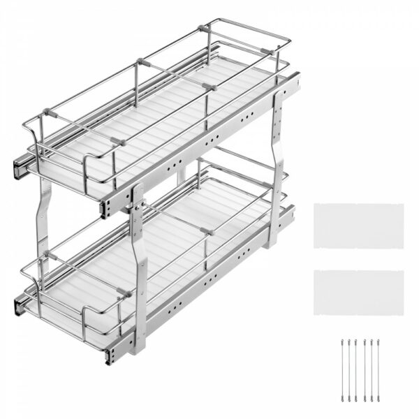 2-stufiger Ausziehbarer Schrank-Organizer Unter der Spüle 215x533x385mm – Bild 9