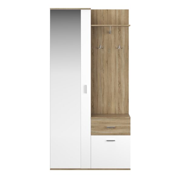 Garderobe NAZARIO hellbraun/weiss – Bild 2