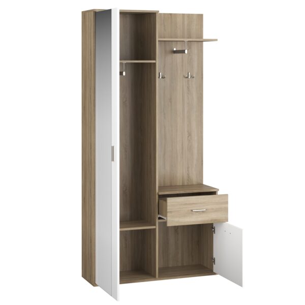 Garderobe NAZARIO hellbraun/weiss – Bild 4