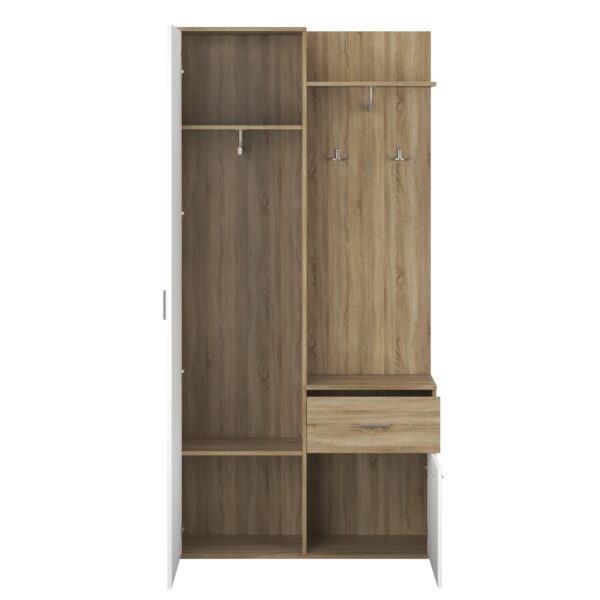 Garderobe NAZARIO hellbraun/weiss – Bild 5