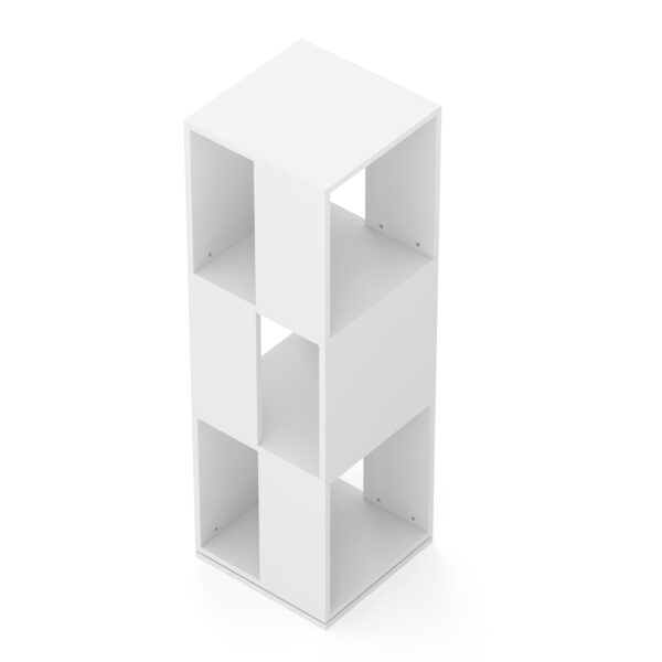 Bücherregal Drehregal JOAN mit 3 Fächer 34 x 109 cm weiss – Bild 4