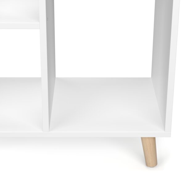 Bücherregal NORDIC mit 5 Fächern 60 x 30 x 95 cm weiss – Bild 5