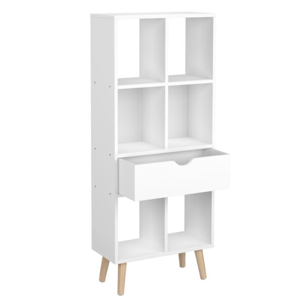 Bücherregal NORDIC 50 x 24 x 121 cm weiss – Bild 2