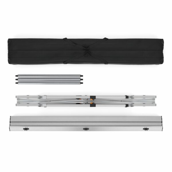 Campingtisch klappbar DOLF 120 x 69 cm silber – Bild 6