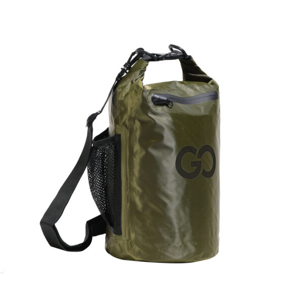 Dry Bag Tasche mit Reissverschluss olive 10L – Bild 2