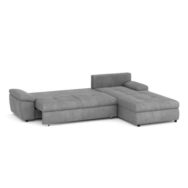 Ecksofa mit Schlaffunktion BRYNN rechts grau – Bild 2