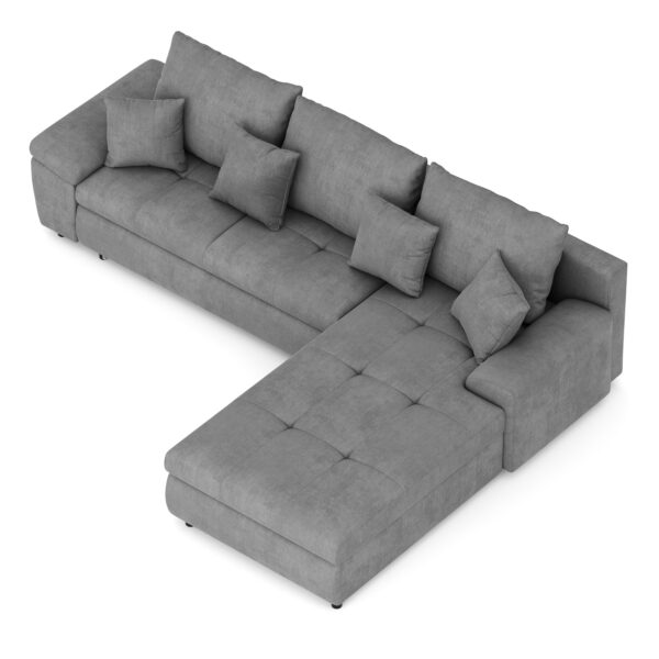 Ecksofa mit Schlaffunktion BRYNN rechts grau – Bild 5