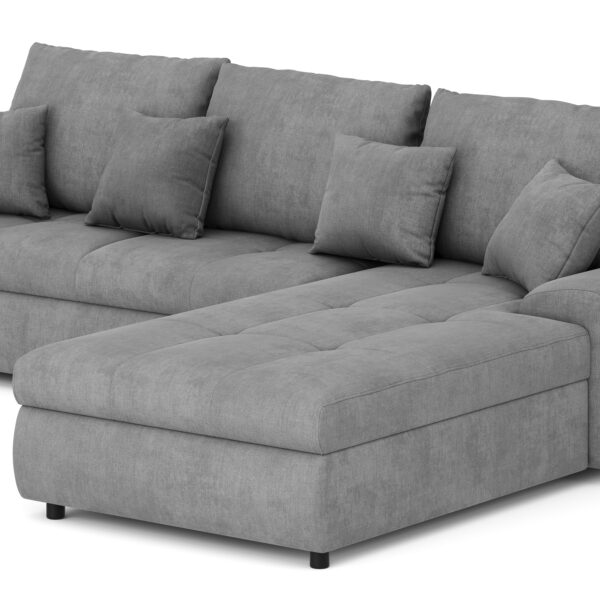 Ecksofa mit Schlaffunktion BRYNN rechts grau – Bild 8