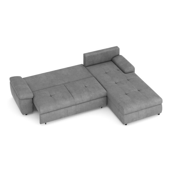 Ecksofa mit Schlaffunktion BRYNN rechts grau – Bild 3