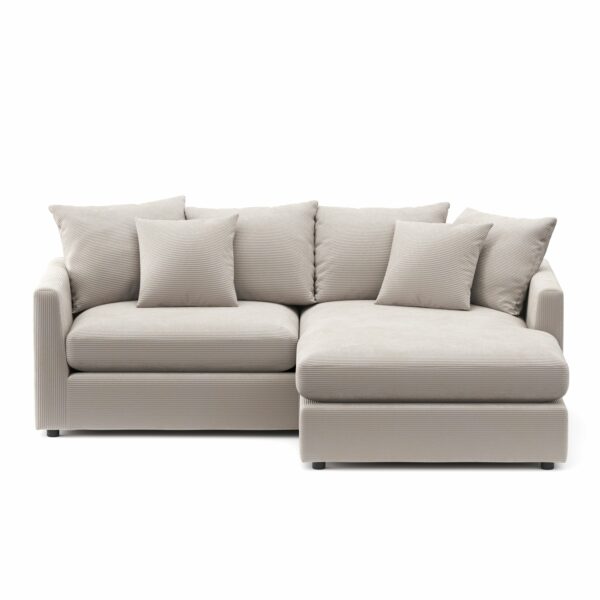 Ecksofa Cord ILONA creme – Bild 2