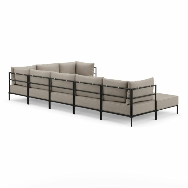 Ecksofa ETHAN Deluxe 6-Sitzer greige – Bild 4