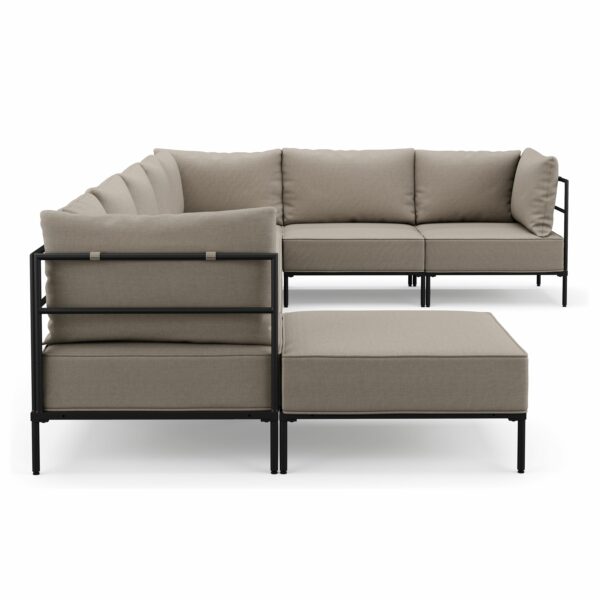 Ecksofa ETHAN Deluxe 6-Sitzer greige – Bild 5