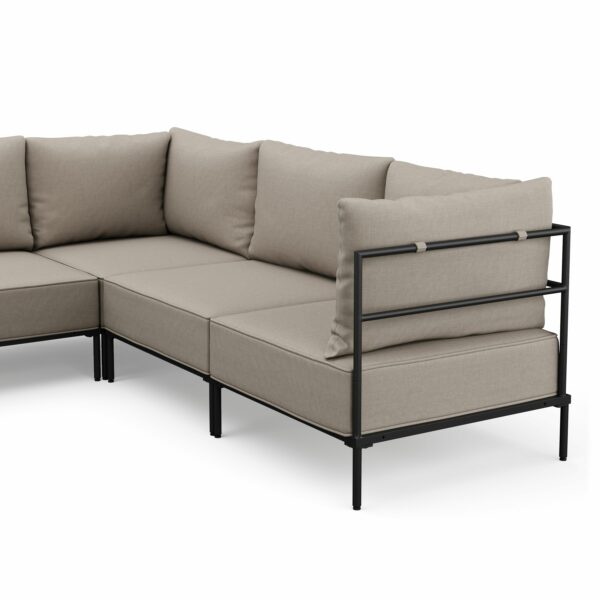 Ecksofa ETHAN Deluxe 6-Sitzer greige – Bild 7