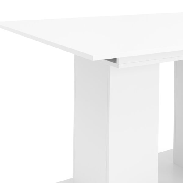 Esstisch ausziehbar ALBIN 140/180 x 90 cm weiss – Bild 6