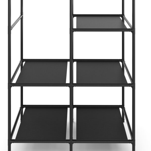 Faltschrank mit rollbaren Türen 85 x 168 cm schwarz – Bild 6