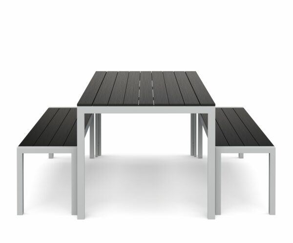 Gartenmöbel Set RIVI 2 Bänke anthrazit – Bild 2