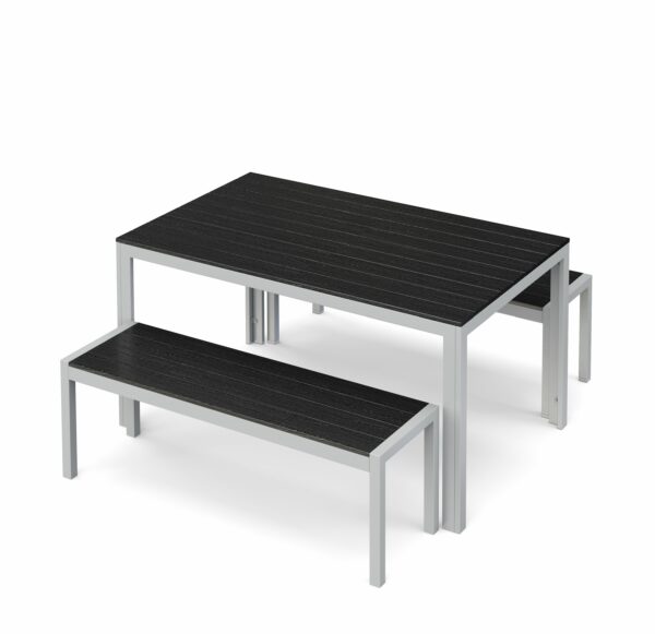 Gartenmöbel Set RIVI 2 Bänke anthrazit – Bild 3
