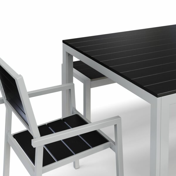 Gartenmöbel Set KAVO 2 Stühle + 2 Bänke anthrazit – Bild 5