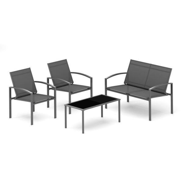 Gartenmöbel Set WEGGIS schwarz – Bild 5