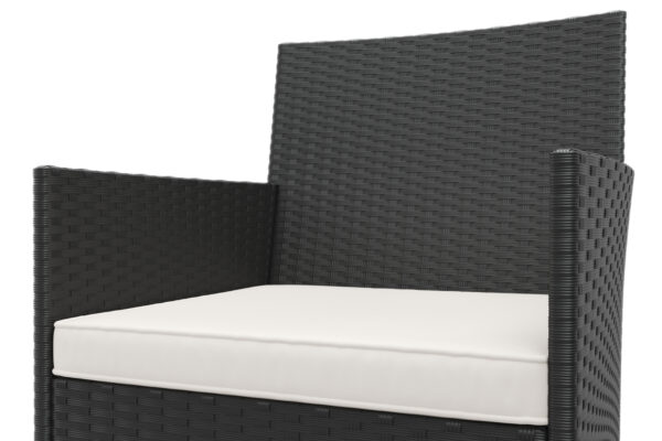 Gartenset Rattan MALIA schwarz/weiss – Bild 7