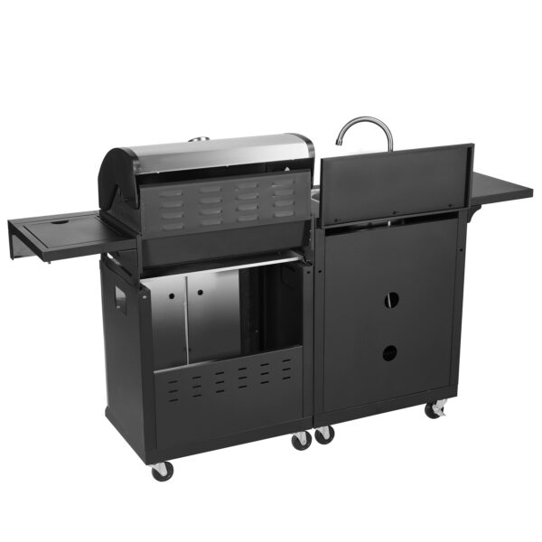 Gasgrill mit Waschbecken AMPATO 4+1 Brenner – Bild 5