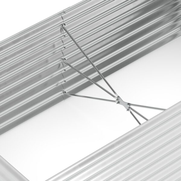 Hochbeet Stahl 180 x 90 x 60 cm silber – Bild 7