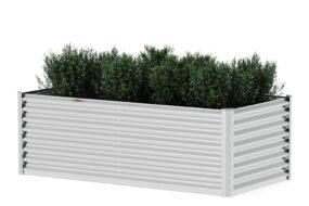 Hochbeet Stahl 180 x 90 x 60 cm silber