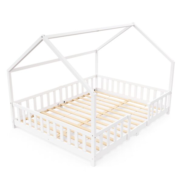 Kinderbett MAISON 160 x 200 cm weiss – Bild 4