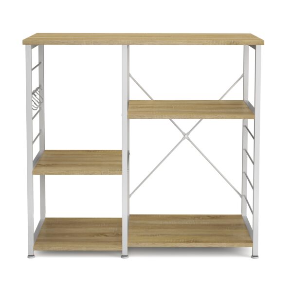Küchenregal 90 x 83 x 40 cm hellbraun/weiss – Bild 2