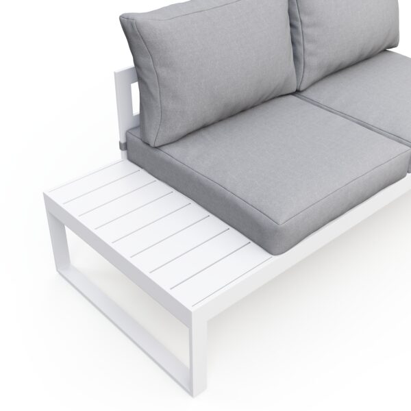 Lounge CAMILA hellgrau/weiss – Bild 6