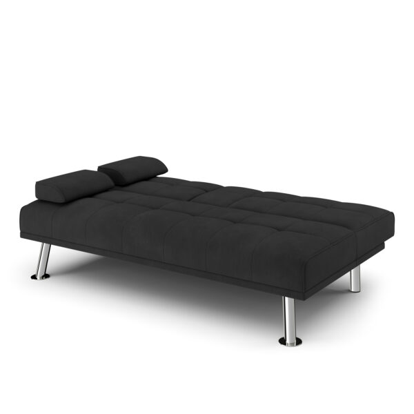 Schlafsofa POLLY mit Getränkehalter schwarz – Bild 4