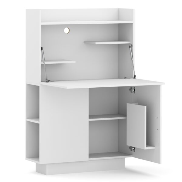 Schreibtisch Sekretär weiss KAIRO 85 x 27 x 128 cm – Bild 3