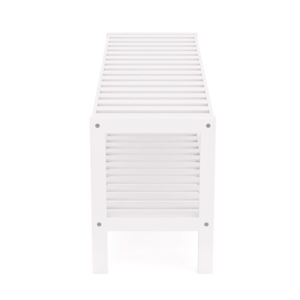 Schuhregal Bambus 2 Tablare 70 x 26 x 33 cm weiss – Bild 5