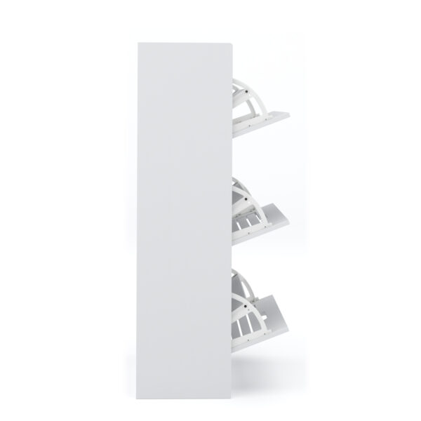 Schuhschrank KAMALIA 55 x 30 x 112 cm weiss – Bild 6