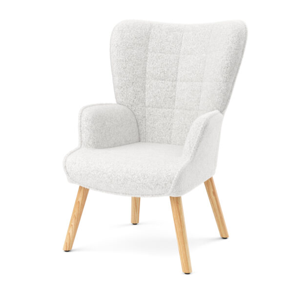 Sessel mit Hocker TEDDY weiss – Bild 7