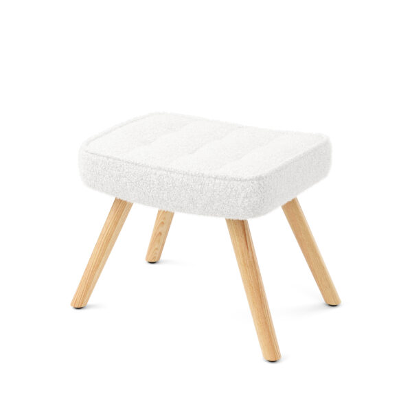 Sessel mit Hocker TEDDY weiss – Bild 8