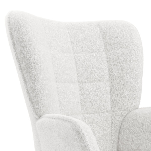 Sessel mit Hocker TEDDY weiss – Bild 9