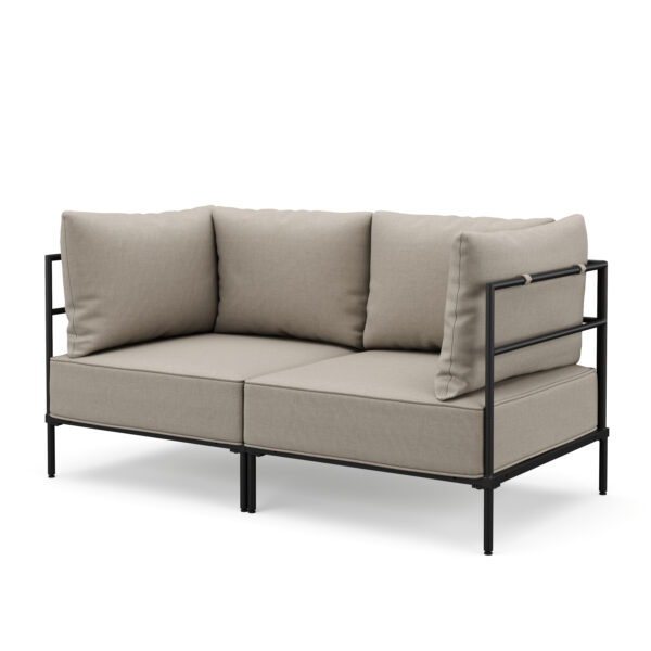 Sofa ETHAN 2-Sitzer greige – Bild 3