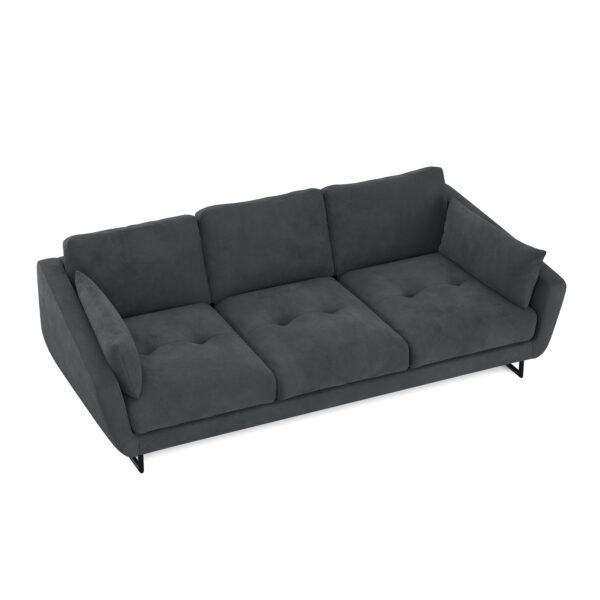 Sofa Samt DIYA anthrazit – Bild 3