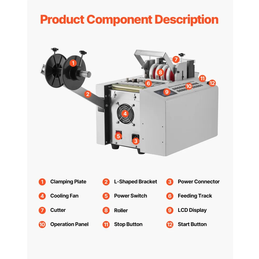 Automatischer Schrumpfschlauchschneider, Kabelrohrschneidemaschine mit 1–85 mm Schnittbreite, 0,1–99999,9 mm Länge, Rohrschneider für Schrumpfschläuche, Fiberglasrohre, Kabel, Wachsschläuche – Bild 6