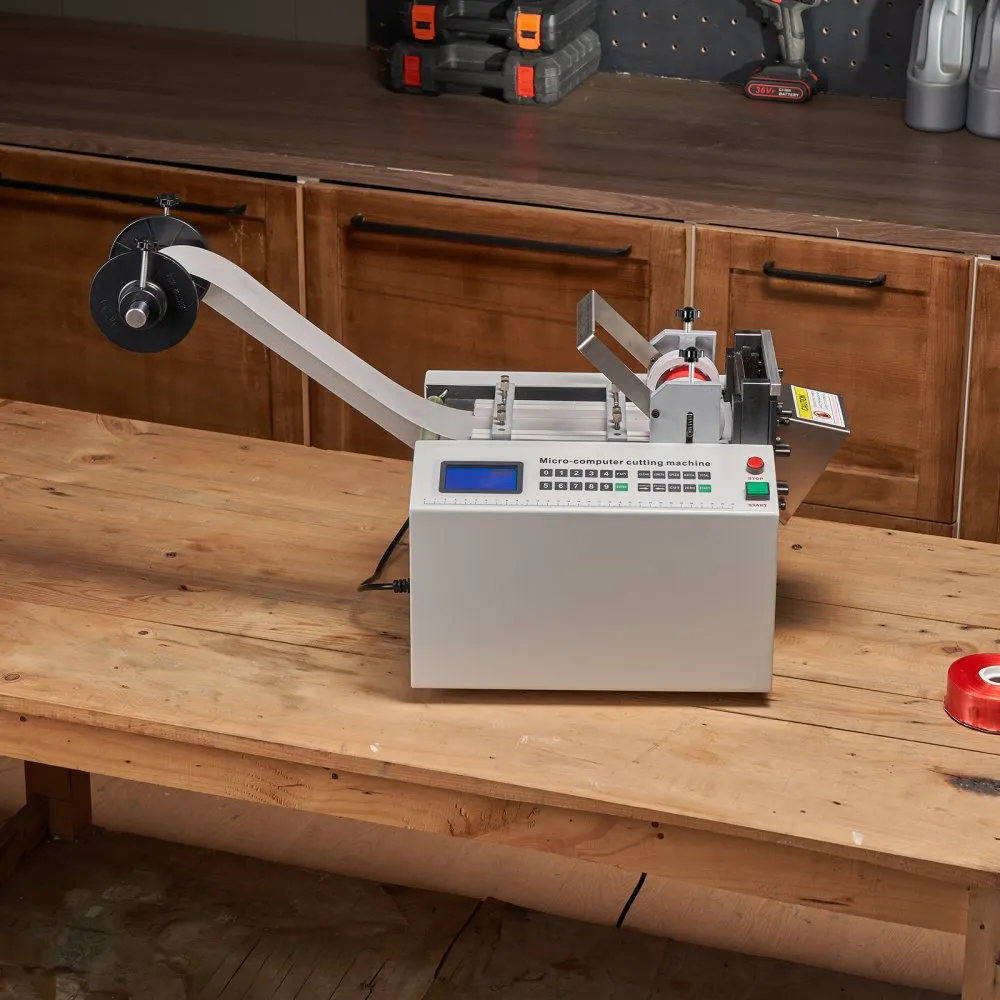 Automatischer Schrumpfschlauchschneider, Kabelrohrschneidemaschine mit 1–85 mm Schnittbreite, 0,1–99999,9 mm Länge, Rohrschneider für Schrumpfschläuche, Fiberglasrohre, Kabel, Wachsschläuche – Bild 8